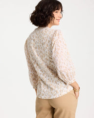 Chico's Sale - Animal Print Ruffled V-Neck Top
