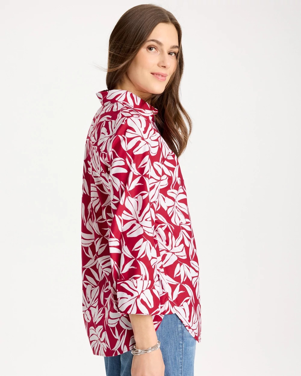 Chico's Outlet - No Iron™ Stretch Palm Print Shirt