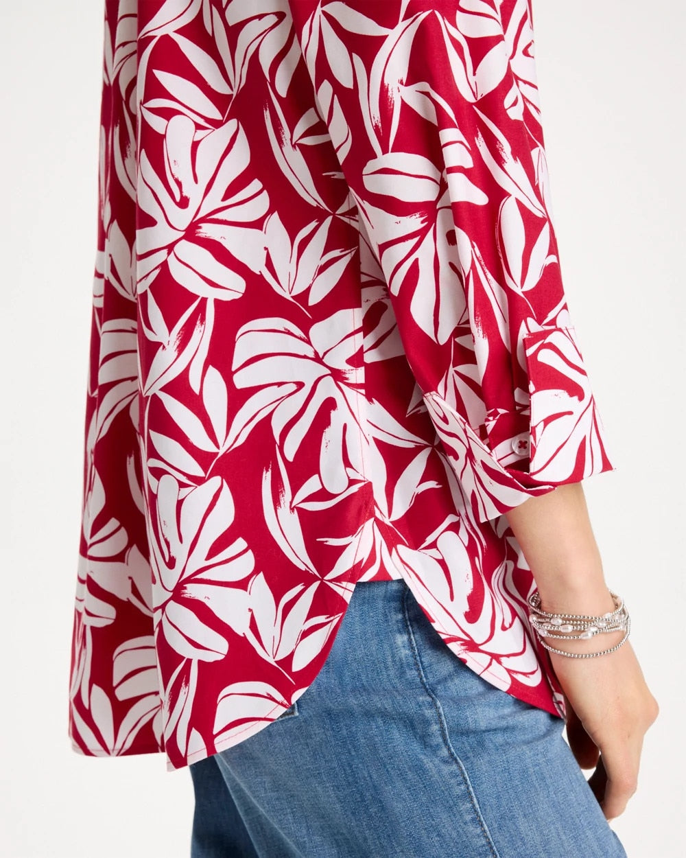 Chico's Outlet - No Iron™ Stretch Palm Print Shirt