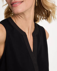 Chico's Discount - Cotton-Stretch Notch Neck Tank