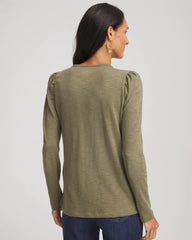 Chico's For Sale - Slub Puff-Sleeve Tee