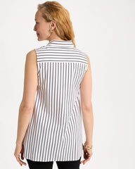 Chico's Online - Poplin Cotton Collared Striped Tunic