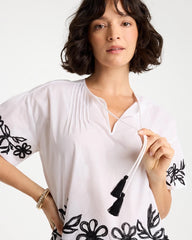 Chico's US - Cotton Voile Applique Blouse
