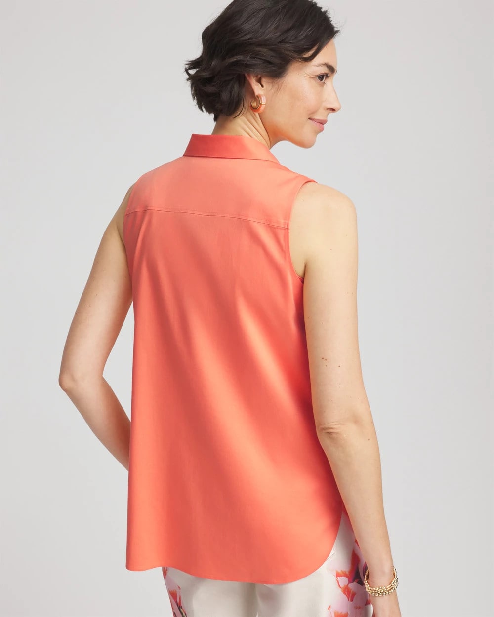 Chico's Discount - No Iron™ Sleeveless Sateen-Stretch Shirt