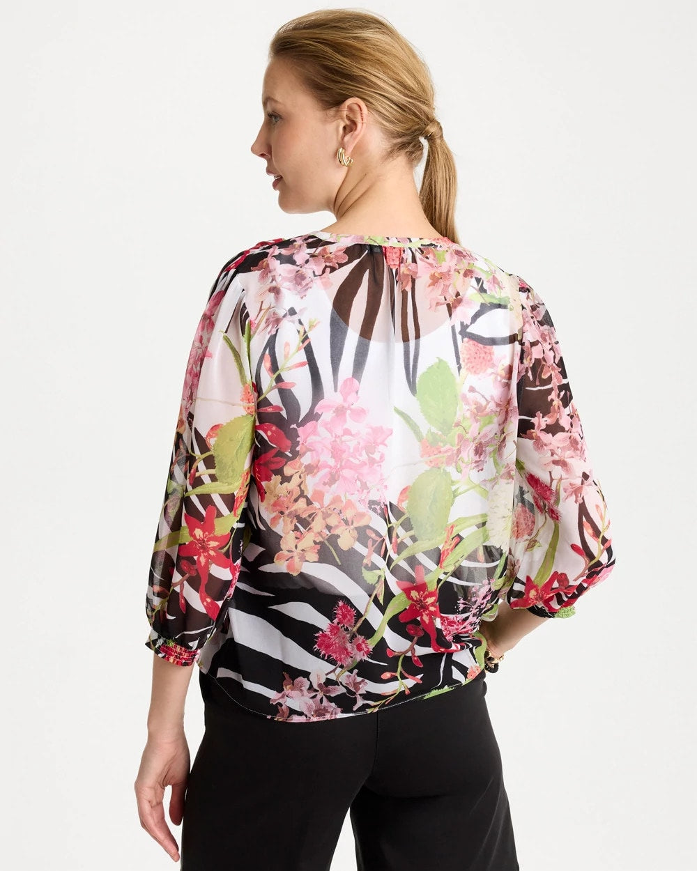 Chico's Sale - Georgette Lightweight Printed Blouse