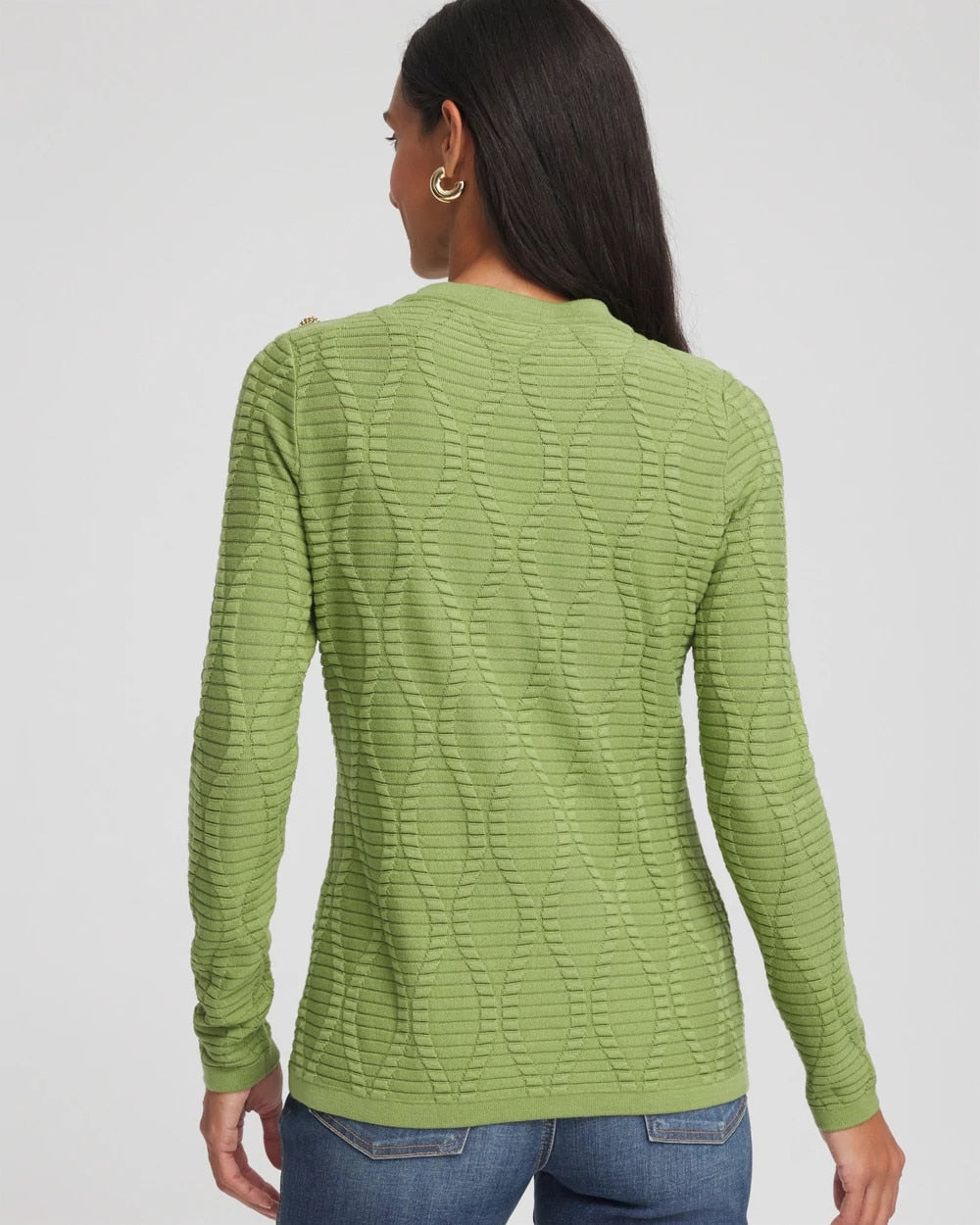Chico's On Sale - Button Shoulder Crewneck Pullover