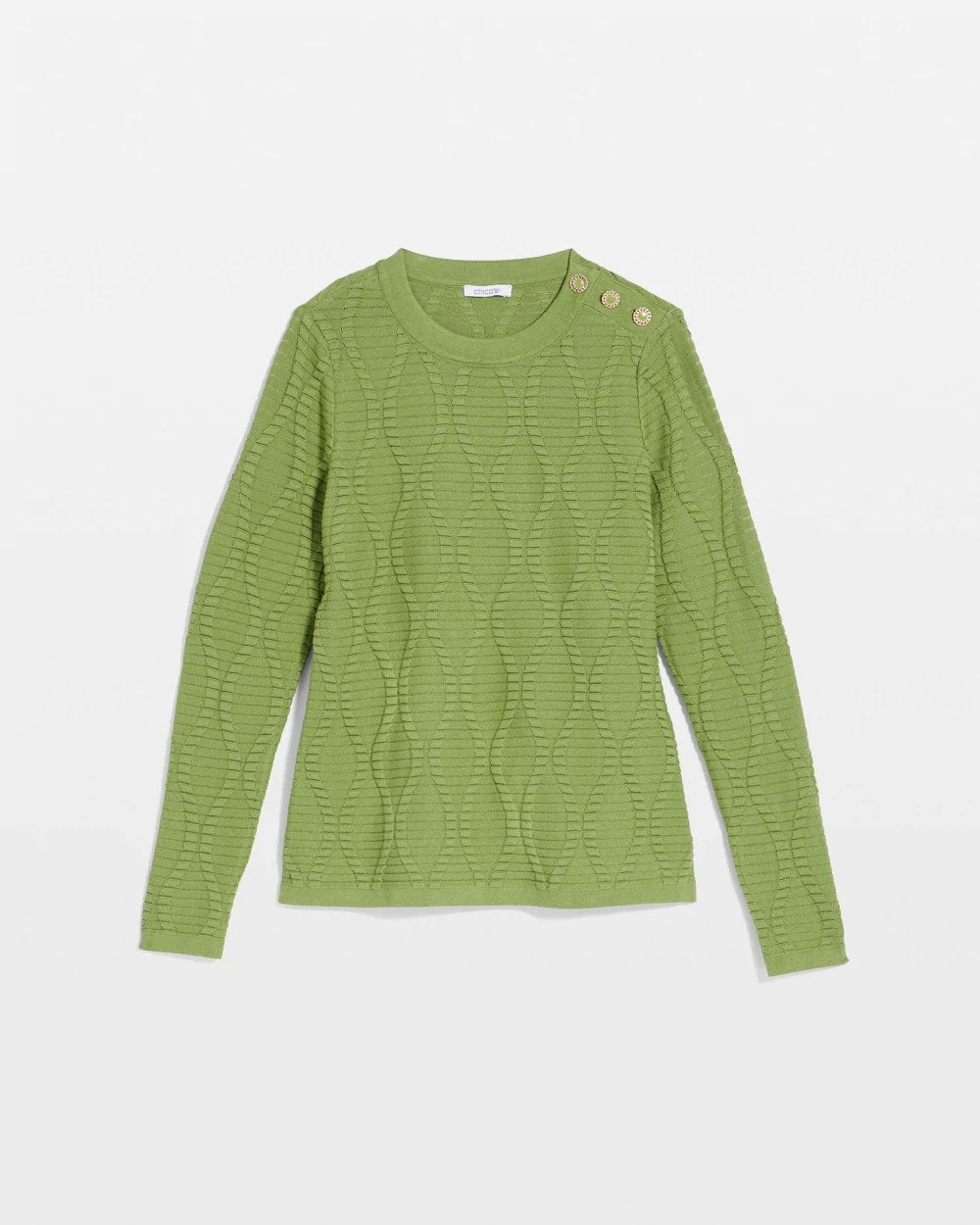 Chico's On Sale - Button Shoulder Crewneck Pullover