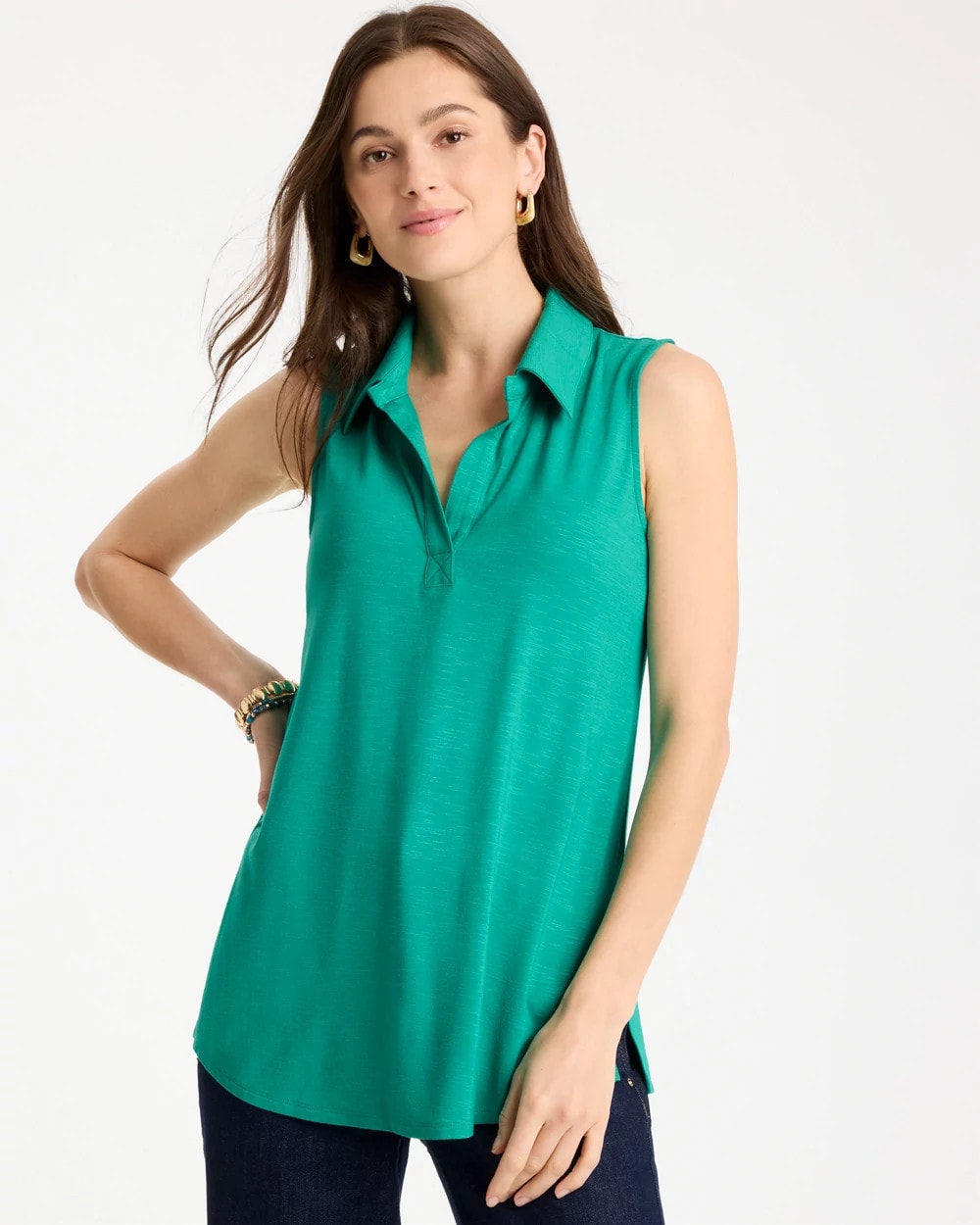 Chico's Discount - Collared Tunic Tank
