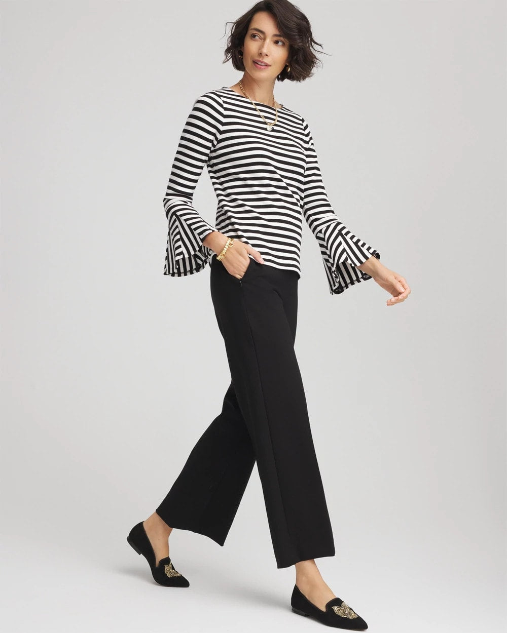 Chico's For Sale - Juliet Slim Wide-Leg Cropped Pants