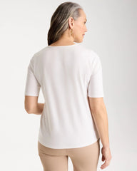 Chico's / Sequin Embroidered Floral Tee
