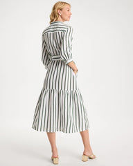 Chico's On Sale - Striped Cotton-Gauze Shirtdress