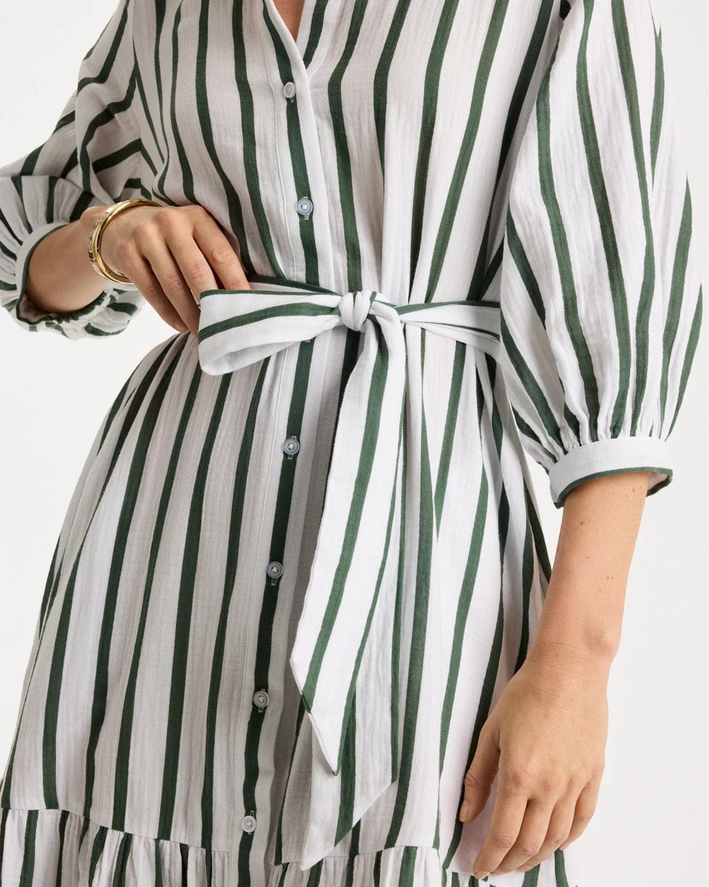 Chico's On Sale - Striped Cotton-Gauze Shirtdress