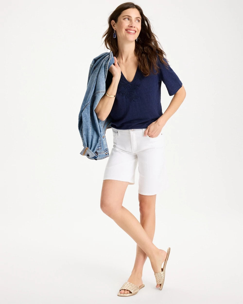 Chico's Online - Flora Lace V-Neck Tee