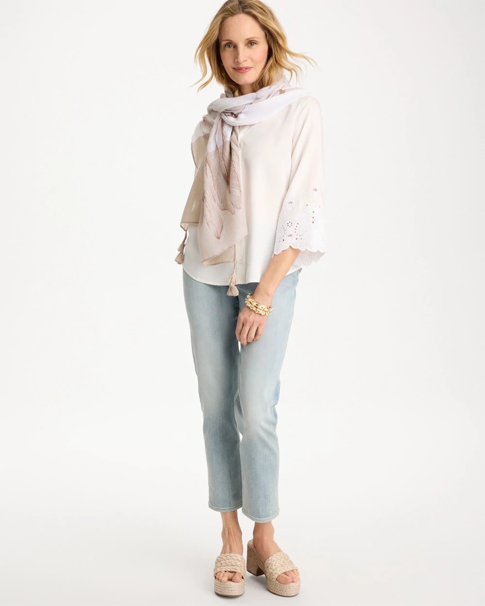 Chico's US - Tencel™ Denim Eyelet Shirt
