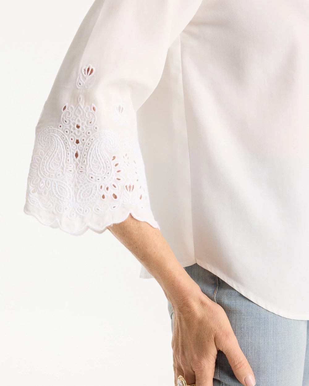Chico's US - Tencel™ Denim Eyelet Shirt