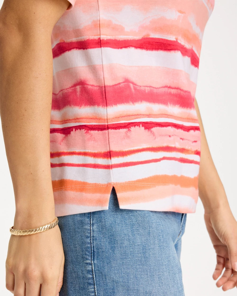 Chico's / Grotto Mist Pima Elbow Sleeve Tee