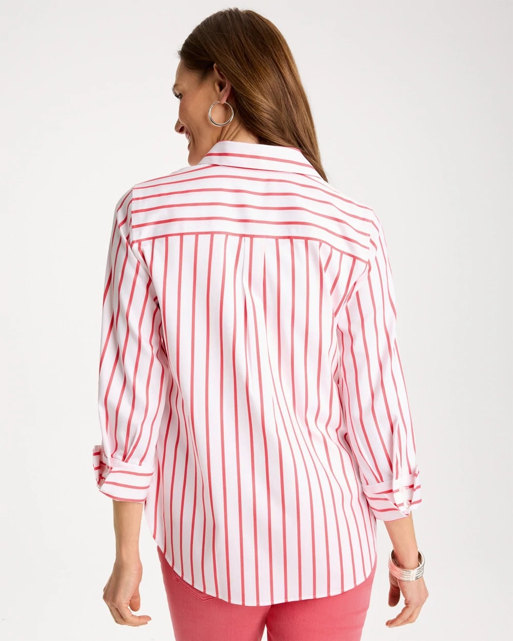 Chico's Discount - No Iron™ Stretch Striped Shirt