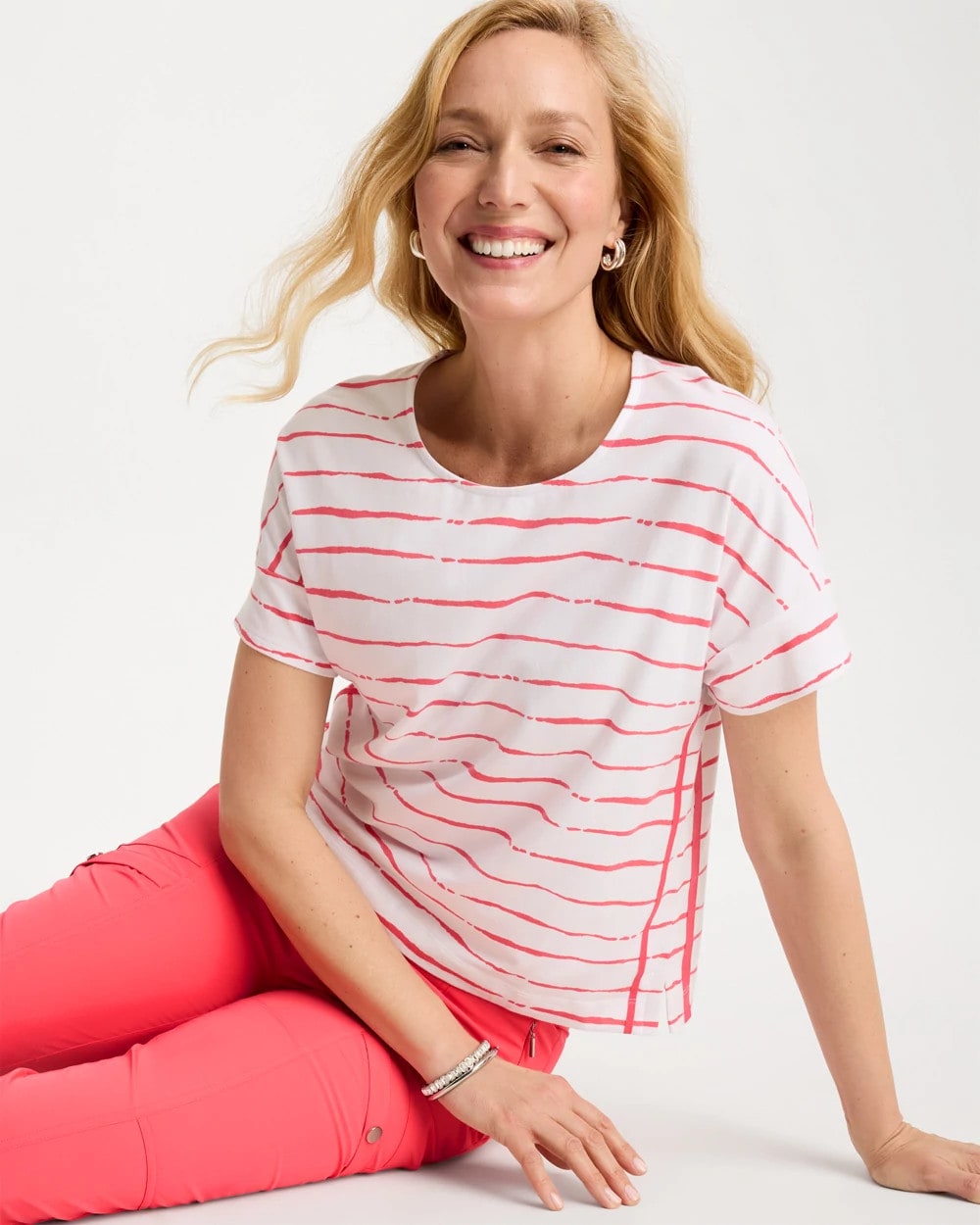 Chico's Sale - Zenergy® UPF Striped Dolman Tee