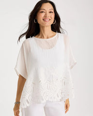 Chico's Online - Crochet Lace Hem Poncho