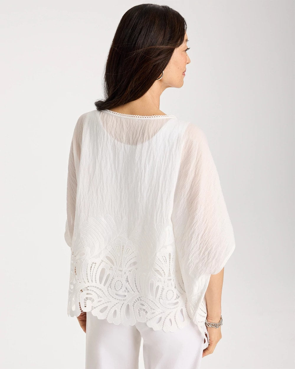 Chico's Online - Crochet Lace Hem Poncho