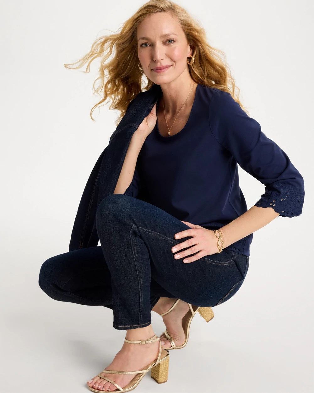 Chico's Online - Embroidered Hem Top
