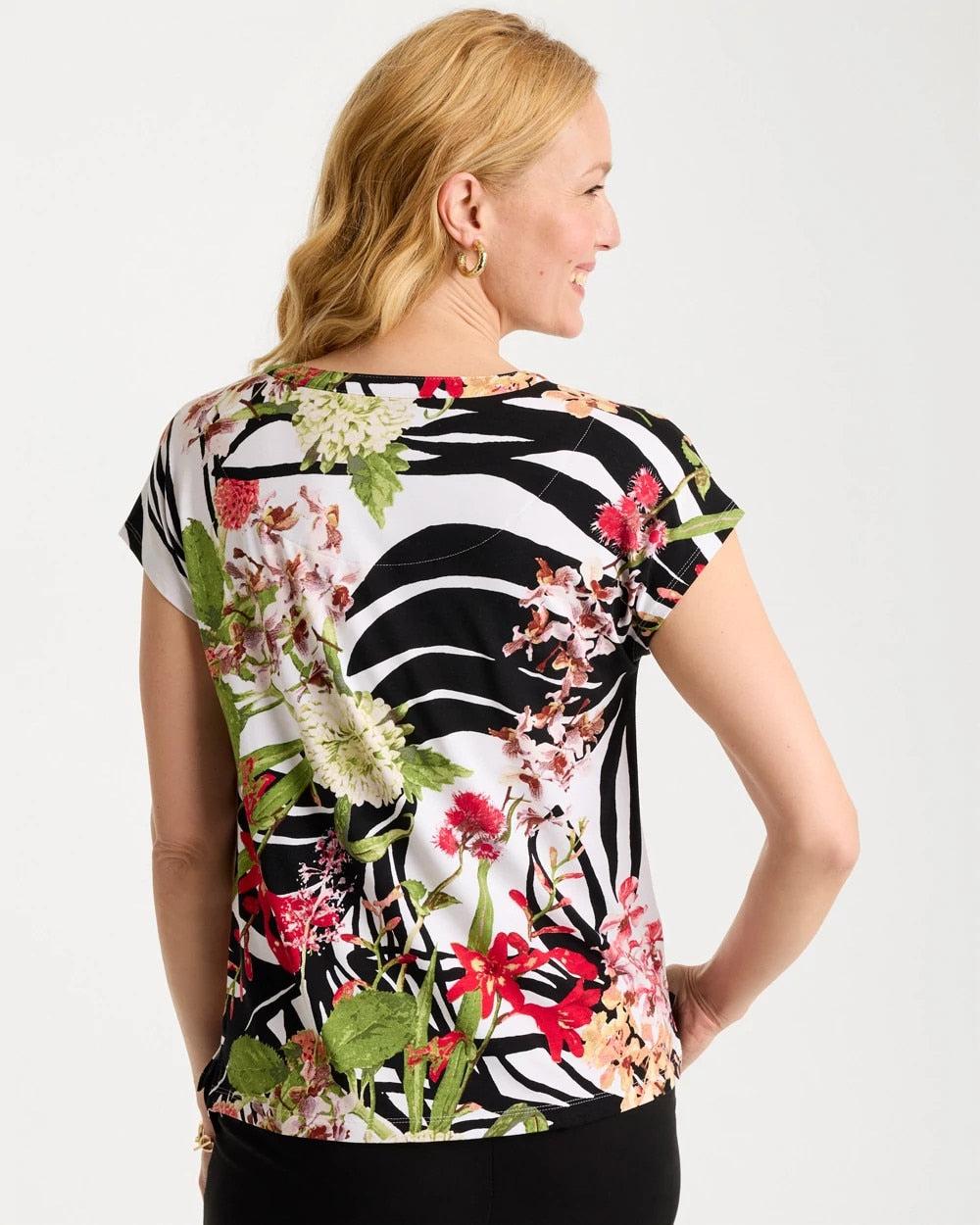 Chico's On Sale - Refined Jersey Slub Button Tee