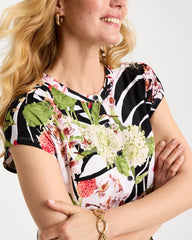 Chico's On Sale - Refined Jersey Slub Button Tee