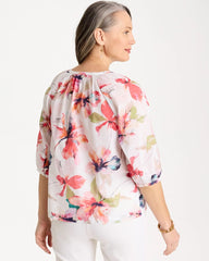 Chico's Outlet - Cotton Voile Croix Collage Blouse
