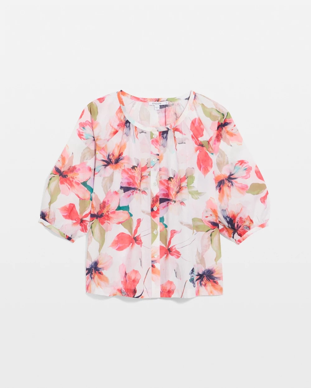 Chico's Outlet - Cotton Voile Croix Collage Blouse