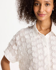 Chico's US - 3D Floral Chiffon Camp Shirt