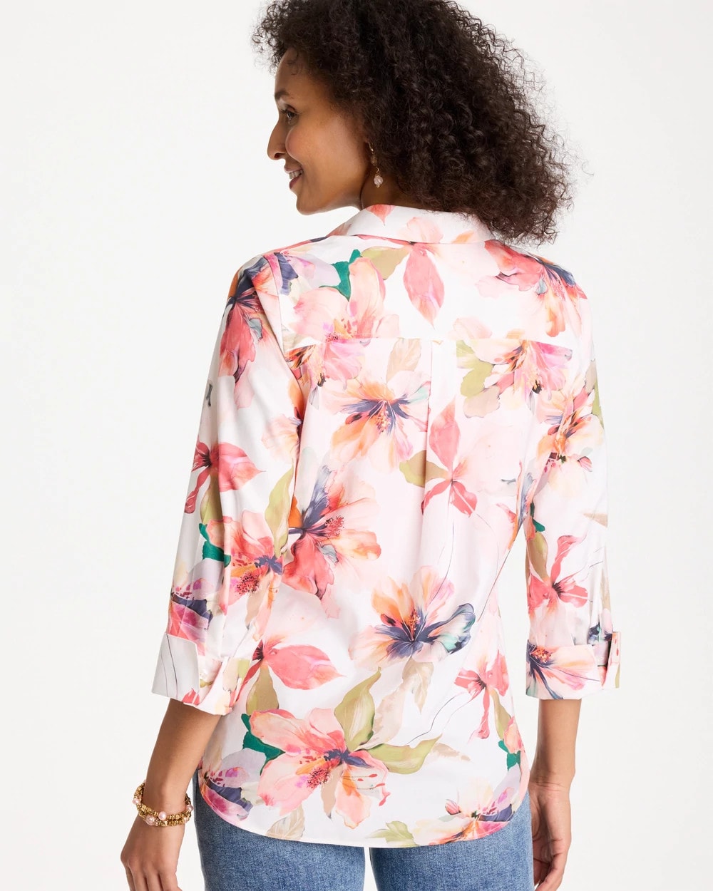 Chico's Discount - No Iron™ Stretch Croix Collage Shirt