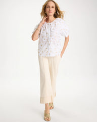 Chico's Online - Cotton Metallic Applique Embroidered Top