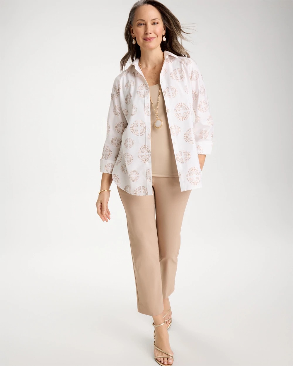 Chico's Discount - No Iron™ Stretch Stamped Shirt