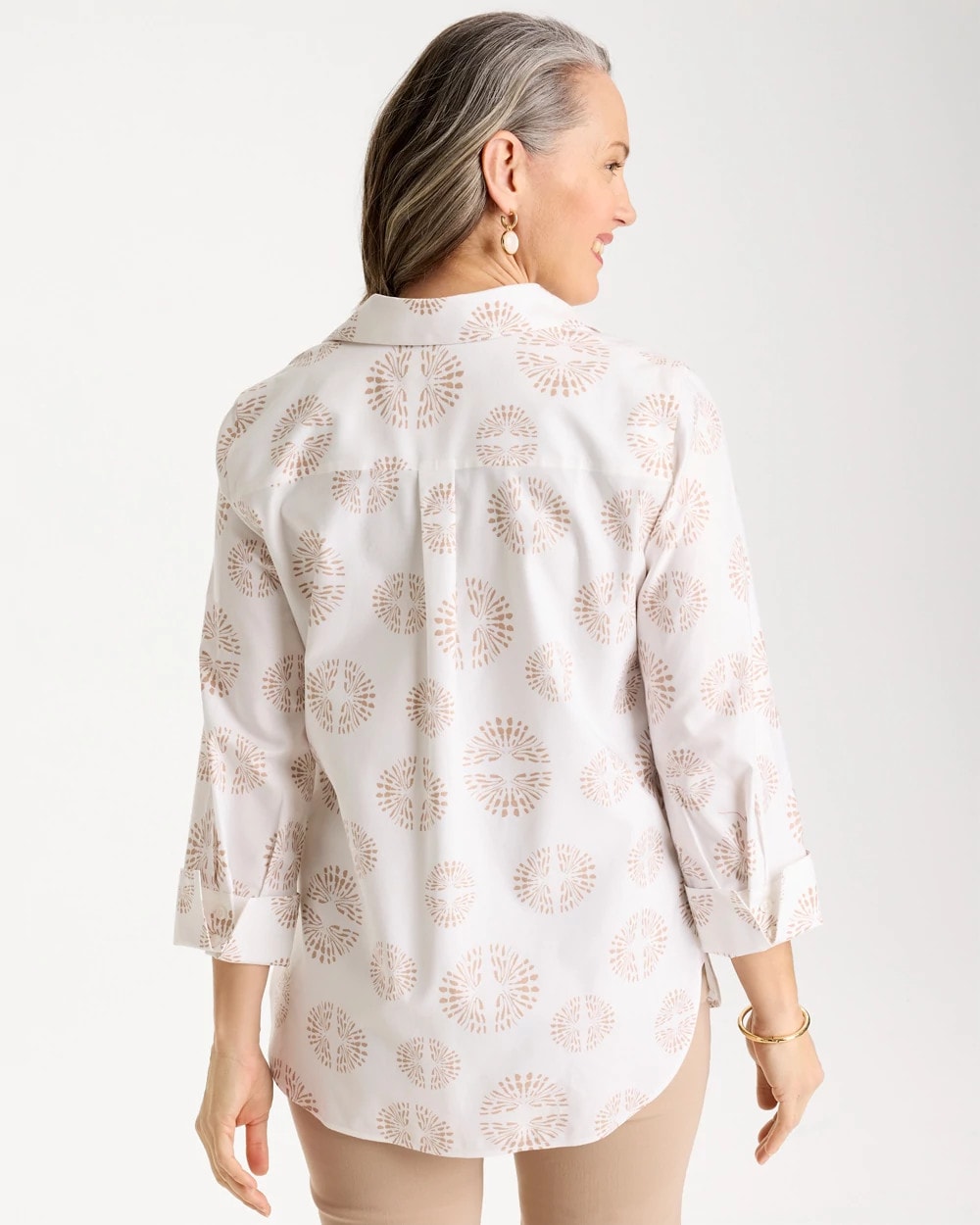 Chico's Discount - No Iron™ Stretch Stamped Shirt