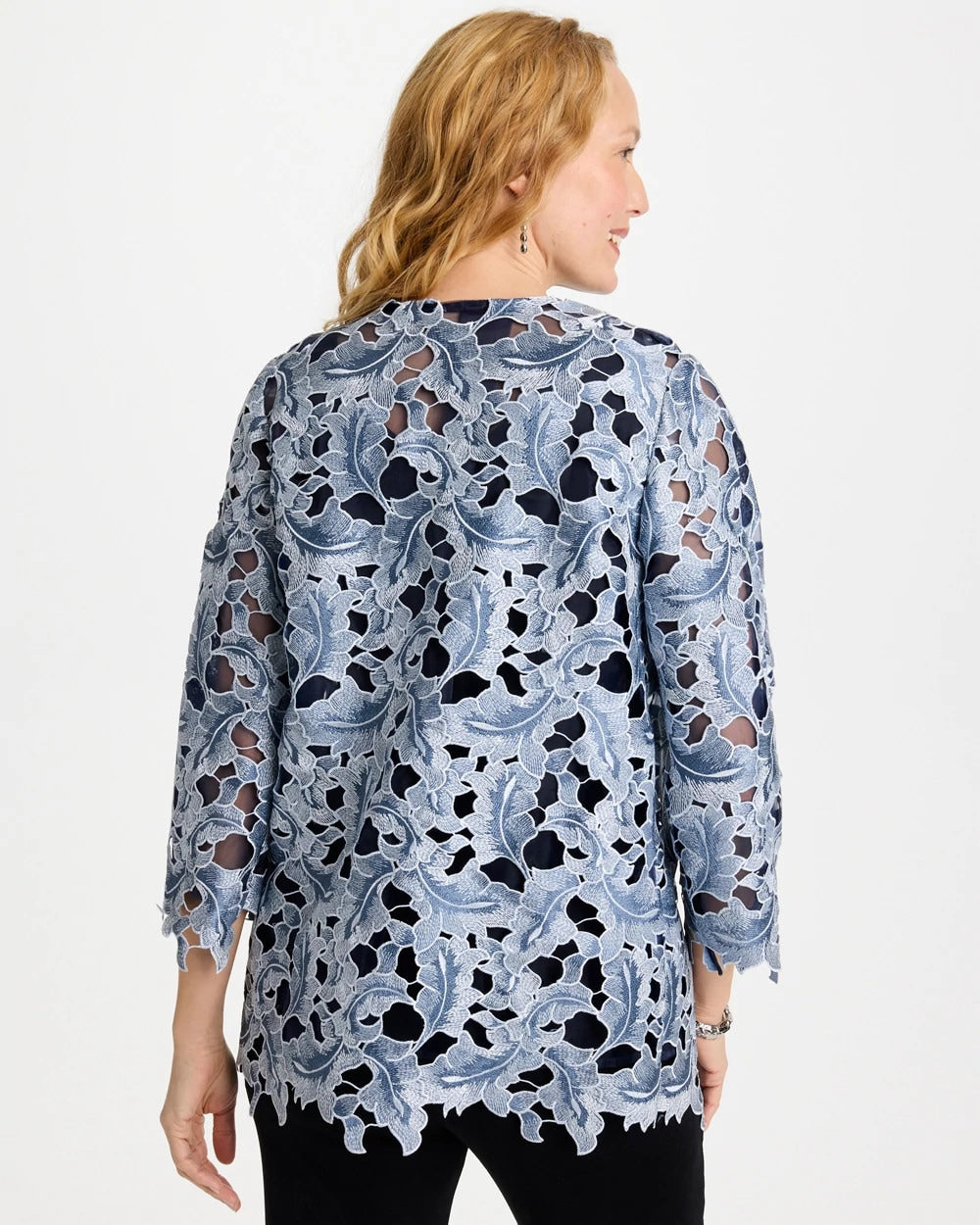 Chico's Sale - Travelers™ Collection Contrast Lined Lace Jacket
