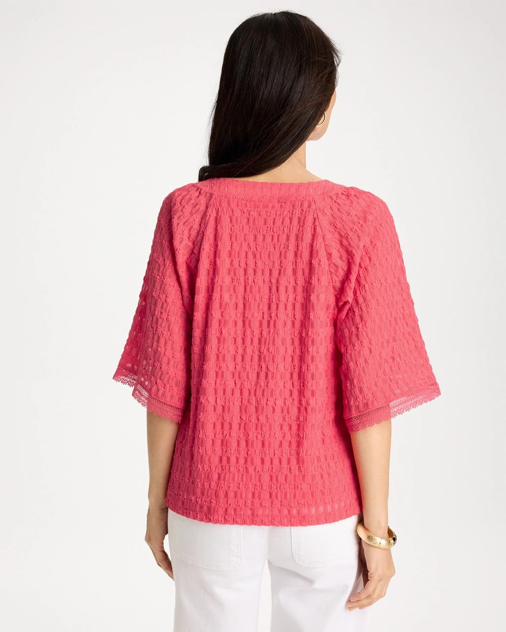 Chico's On Sale - Crinkle Lace Knit Raglan Tee
