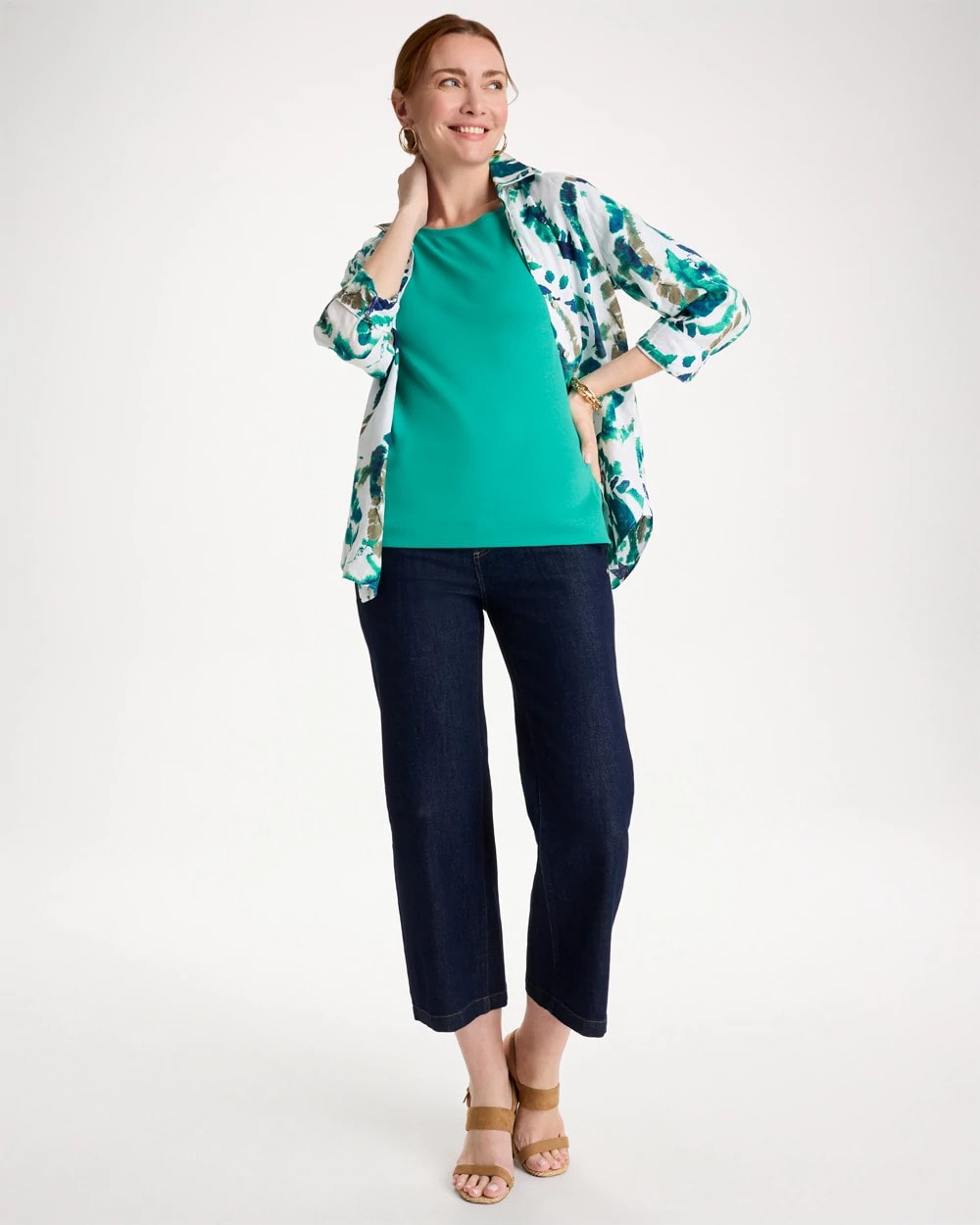 Chico's Outlet - Pima Elbow Sleeve Tee