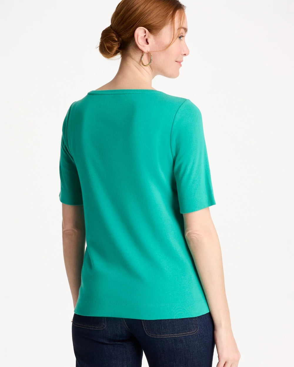 Chico's Outlet - Pima Elbow Sleeve Tee