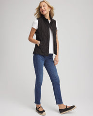 Chico's US - Rib Trim Quilted Vest