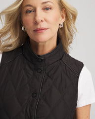 Chico's US - Rib Trim Quilted Vest