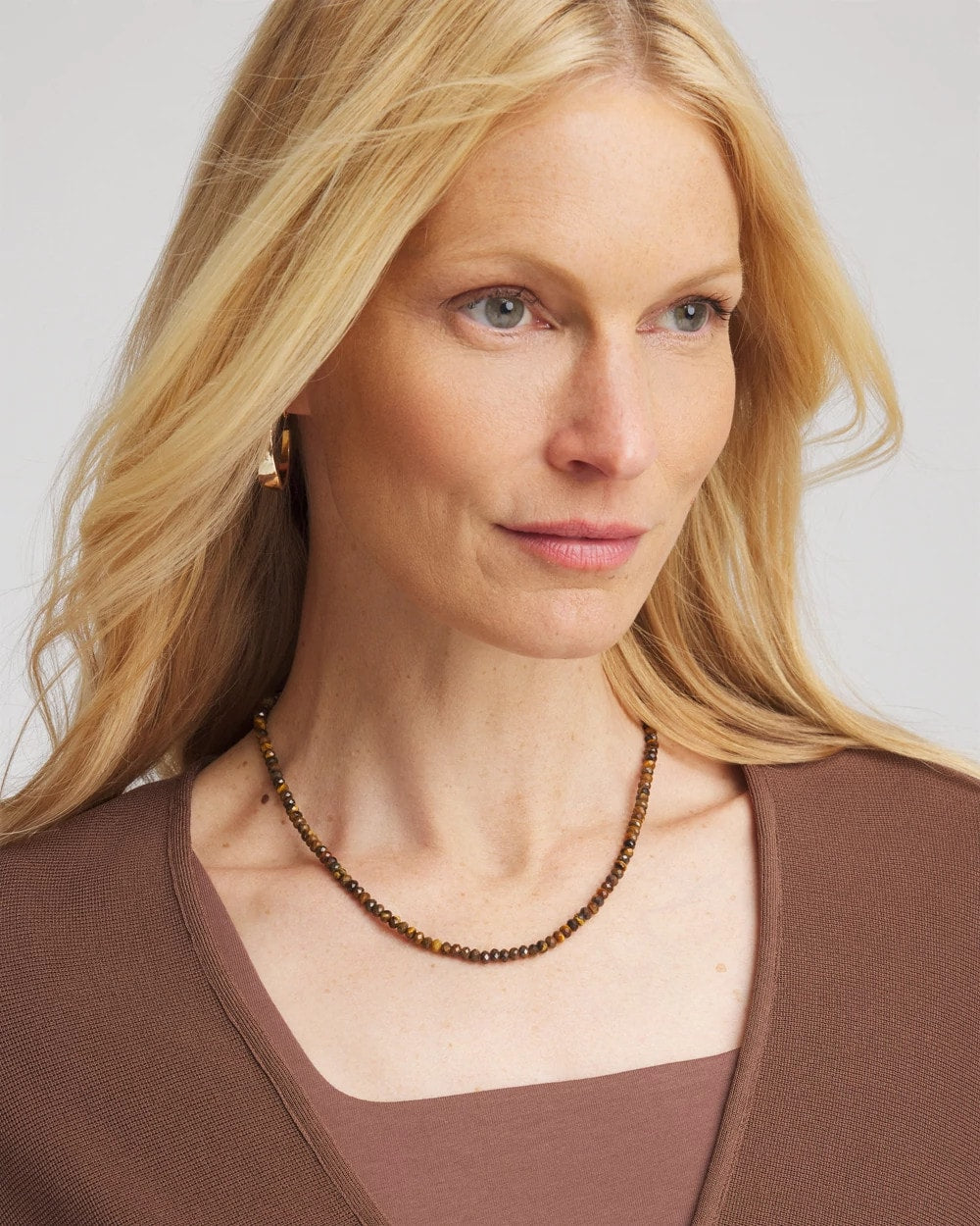 Chico's Discount - Genuine Tiger's Eye Stone Necklace
