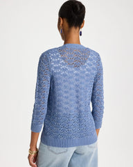 Chico's For Sale - Crochet Knit Pointelle Cardigan