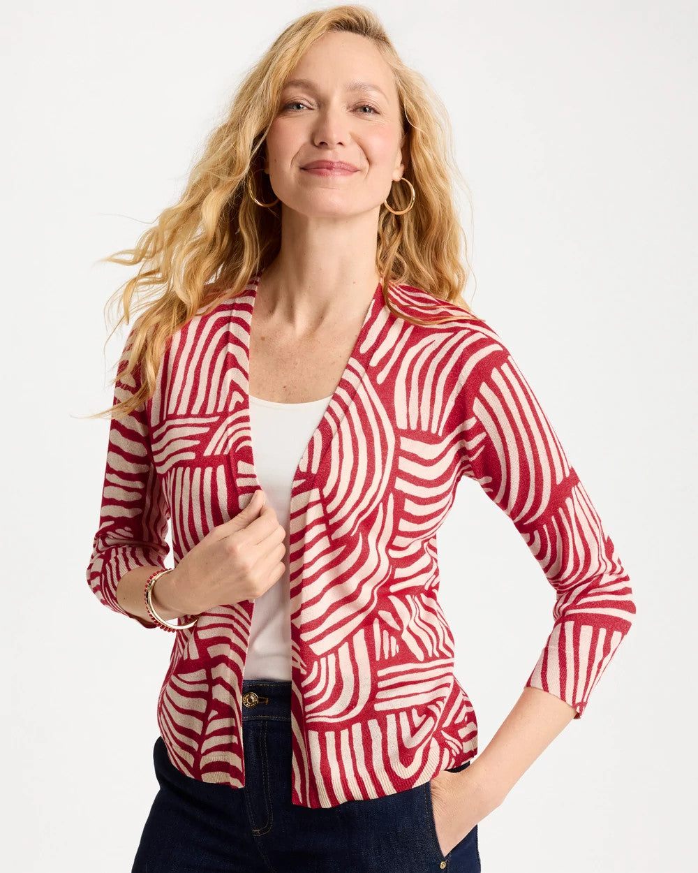 Chico's US - Geo Summer Romance Cardigan