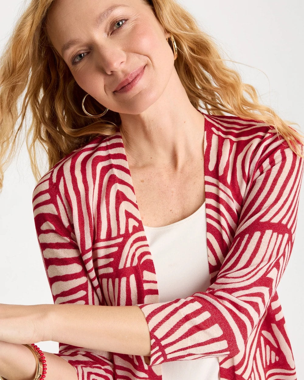 Chico's US - Geo Summer Romance Cardigan