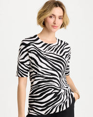 Chico's Online - Ella Zebra Crewneck Pullover Sweater