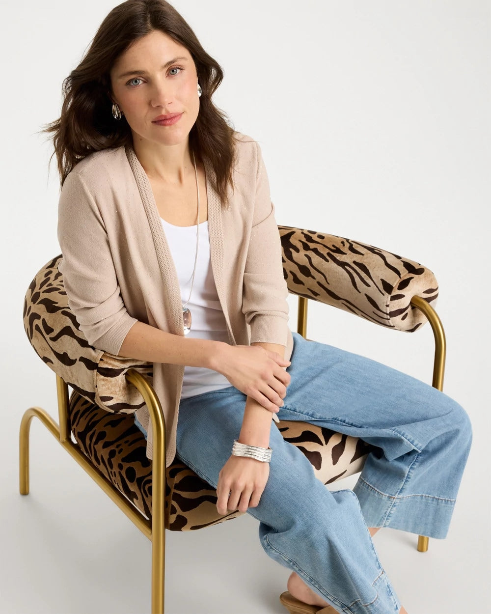 Chico's US - Sequined Summer Romance Cardigan