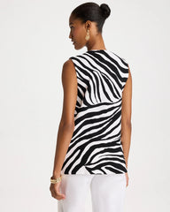 Chico's / Zebra Refined Crewneck Sweater Vest