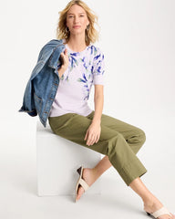 Chico's For Sale - Ella Short-Sleeve Orchid Sweater