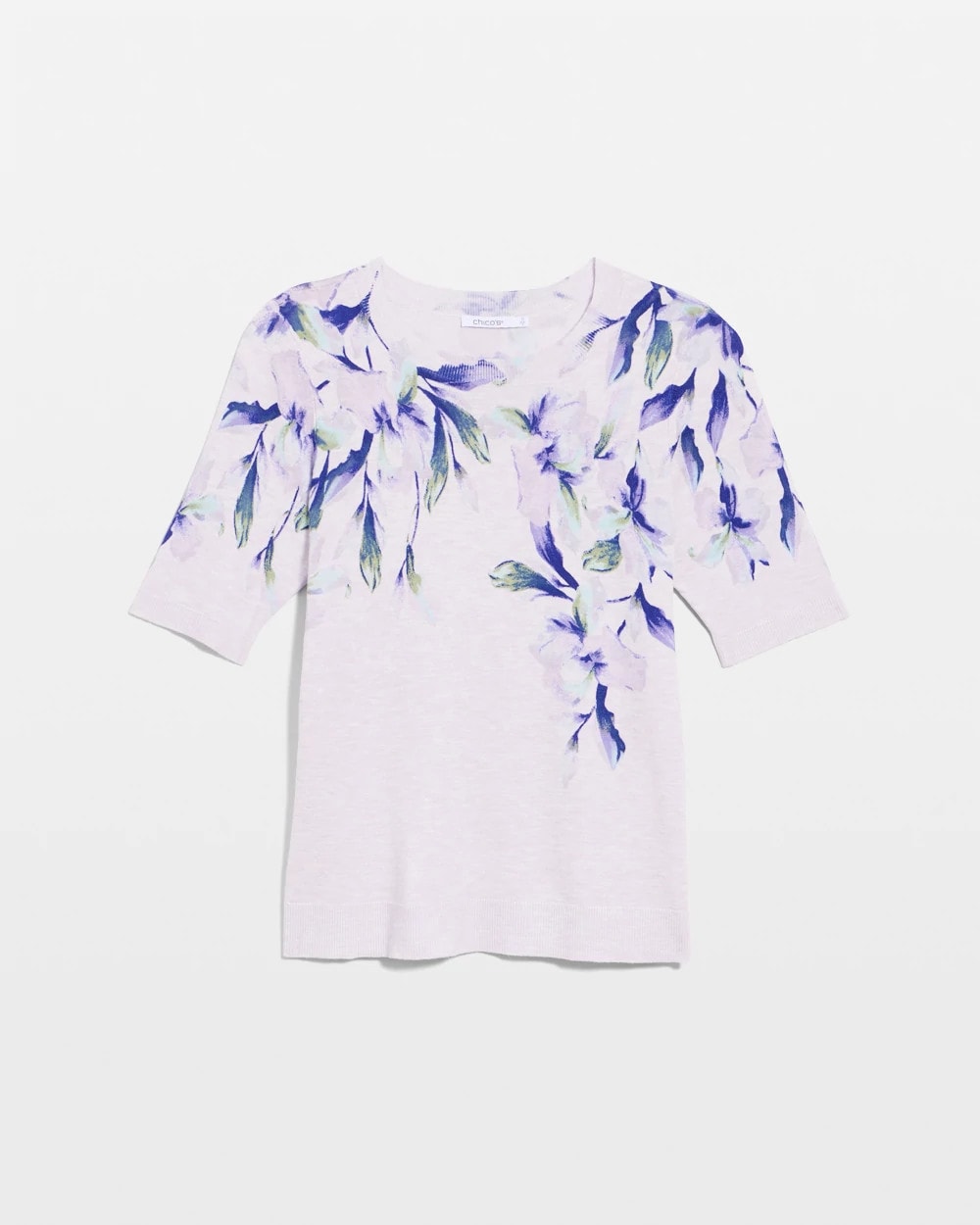 Chico's For Sale - Ella Short-Sleeve Orchid Sweater