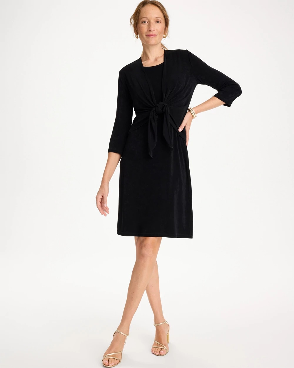 Chico's US - Travelers™ Drape Tie-Front Cardigan